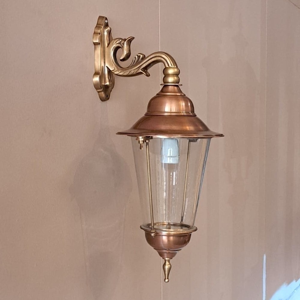 EA290. Copper hanging lamp. 74 cm