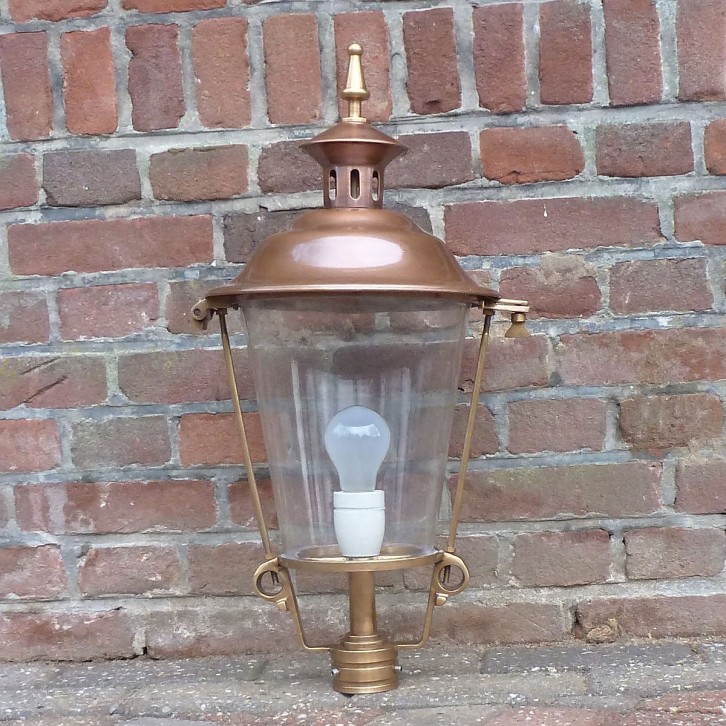 E195. Copper lantern round 60. Height: 60 cm