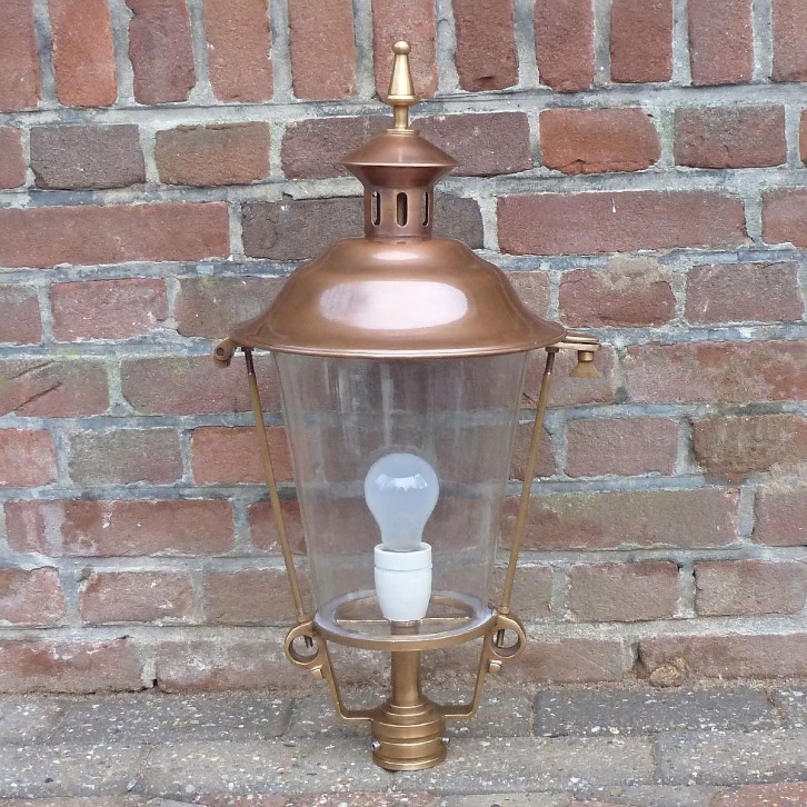 E195. Copper lantern round 60. Height: 60 cm