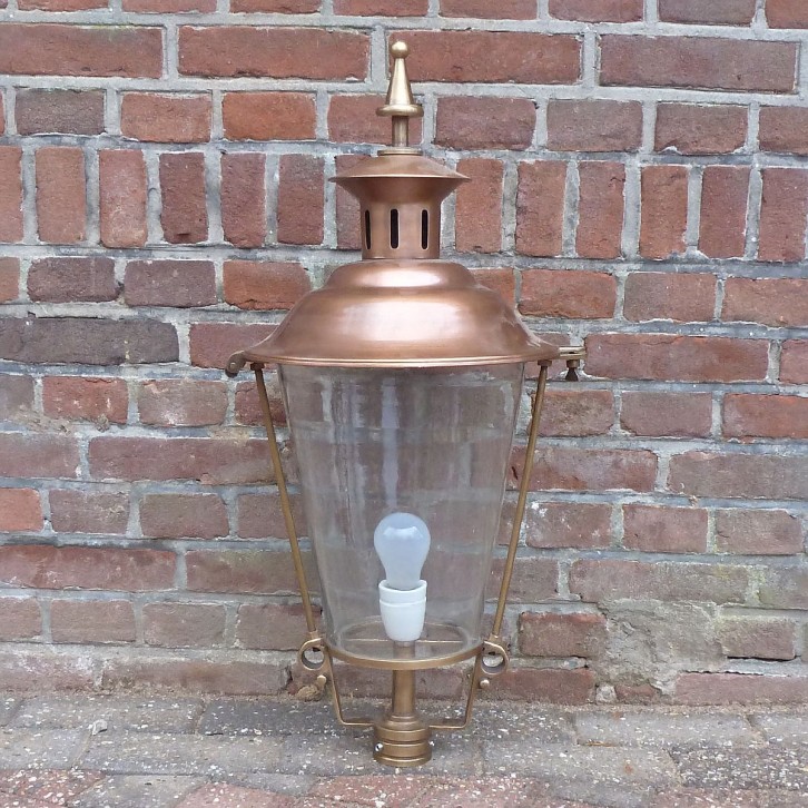 E196. Copper lantern round 70. Height: 70 cm
