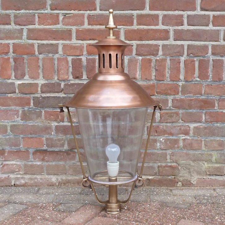 E197. Copper lantern round 80. Height: 80 cm