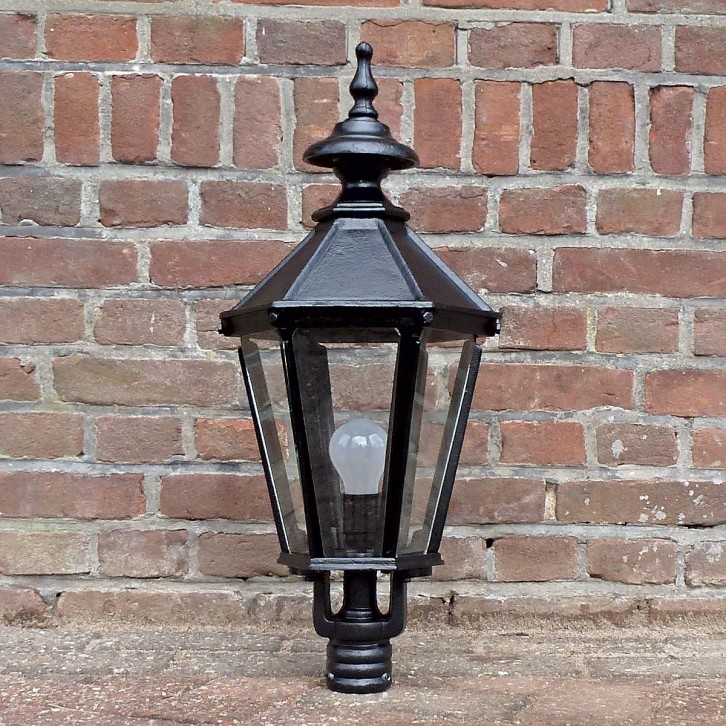 E205. Cast iron lantern 6 sided small. Height: 60 cm