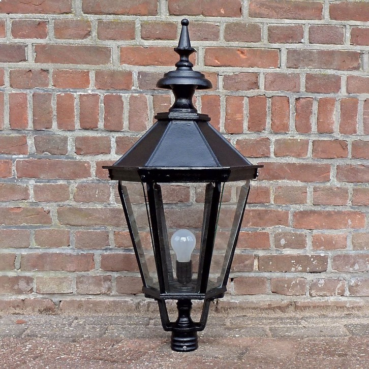 E206. Cast iron lantern 6 sided large. Height: 75 cm