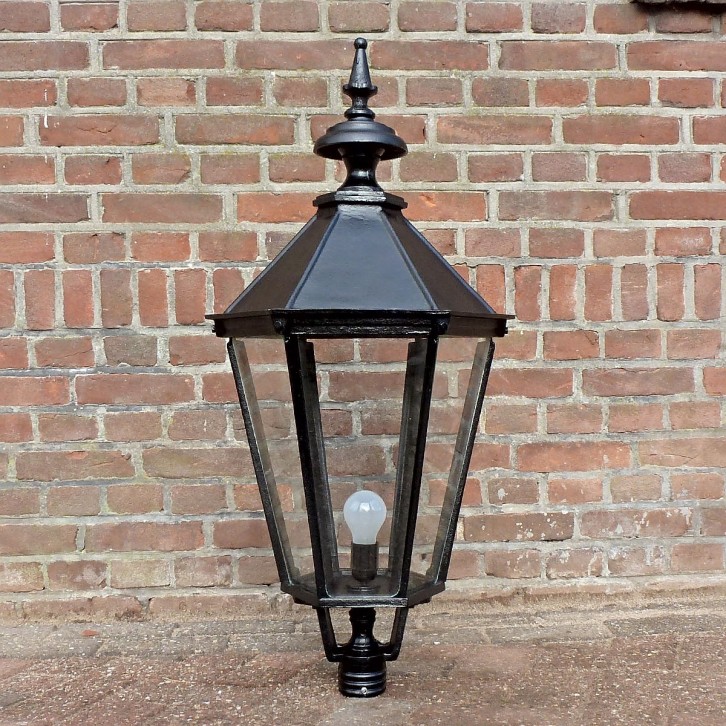 E207. Cast iron lantern 6 sided extra large. Height: 85 cm